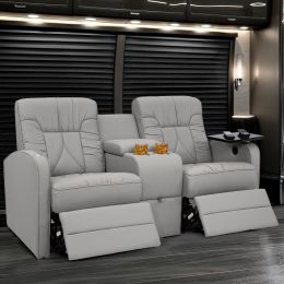 Qualitex De Leon RV Loveseat /w Storage Console Recliner