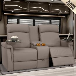Qualitex Odyssey RV Loveseat /w Storage Console Power Recliner